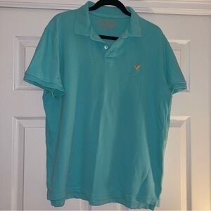 Aqua Green Polo Shirt American Eagle Outfitters